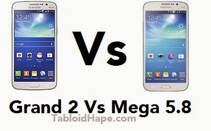 Compare handphone samsung galaxy grand2 vs samsung galaxy mega 5.8