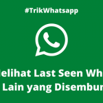 Cara Melihat Last Seen Whatsapp Orang Lain yang Disembunyikan