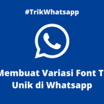 Cara Membuat Variasi Gaya Tulisan Unik di Whatsapp