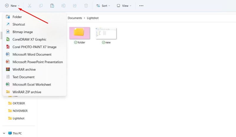 cara membuat folder baru di laptop Windows 11