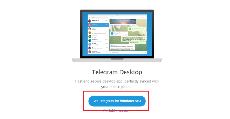 Telegram untuk desktop atau laptop