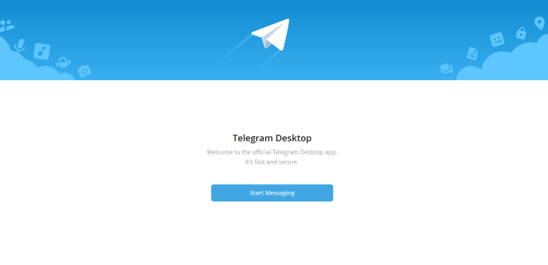 Tampilan Telegram Desktop