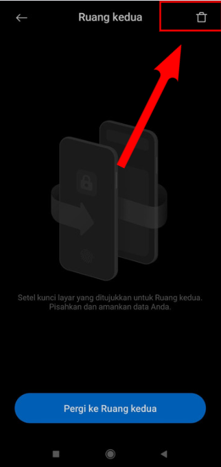 cara menghapus ruang kedua di Android