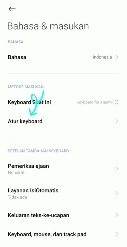 Cara mematikan autocorrect di hp Xiaomi