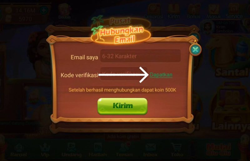 Cara melihat email Higgs Domino Island