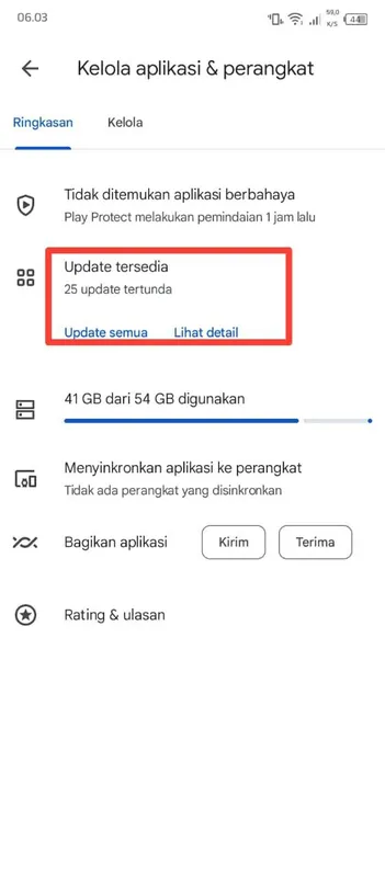 update aplikasi melalui Google Play Store