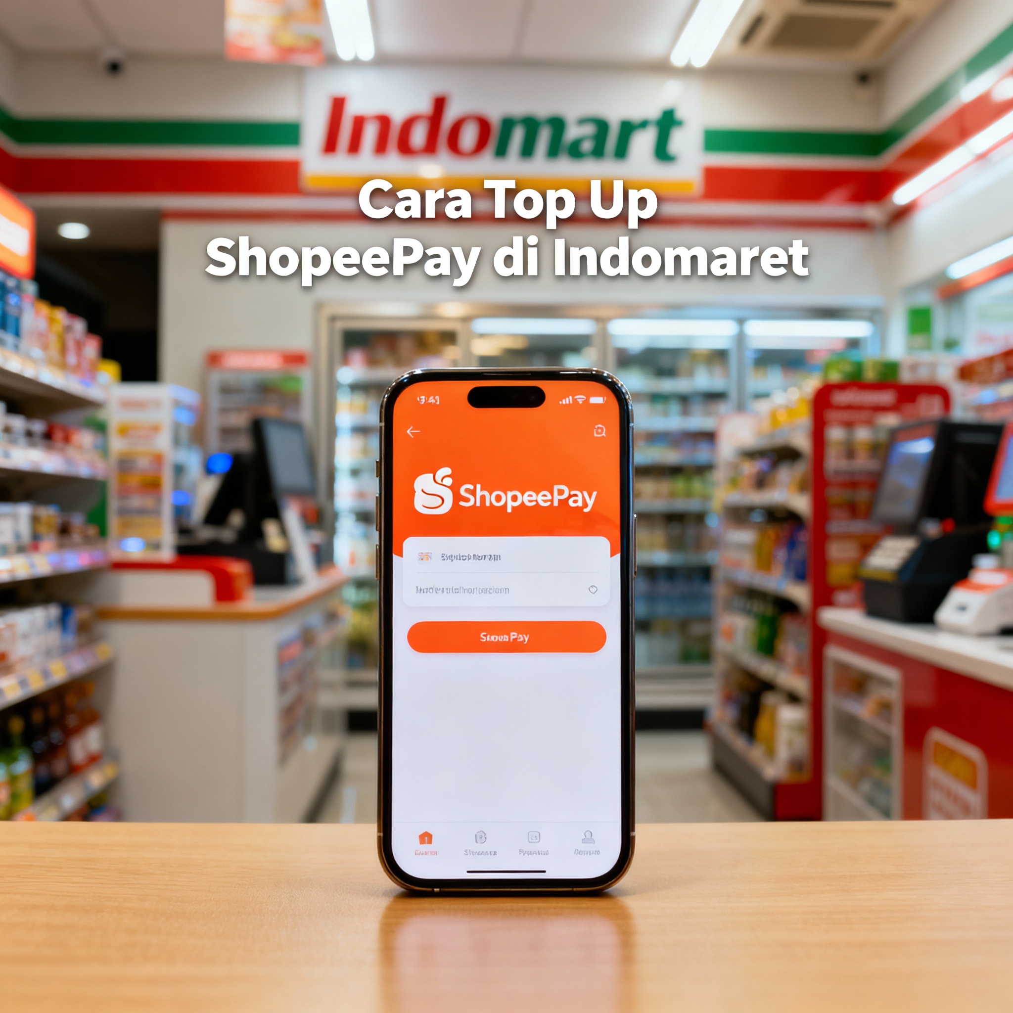 Cara top up shopeepay di indomaret