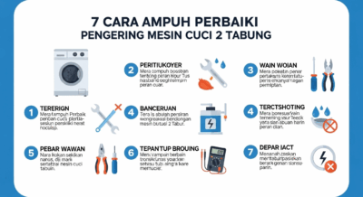 Terjamin! 7 Cara Perbaiki Pengering Mesin Cuci 2 Tabung