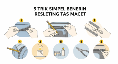 Eksklusif! 5 Trik Simpel Benerin Resleting Tas Macet
