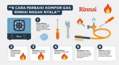Terbukti! 6 Cara Perbaiki Kompor Gas Rinnai Nggak Nyala