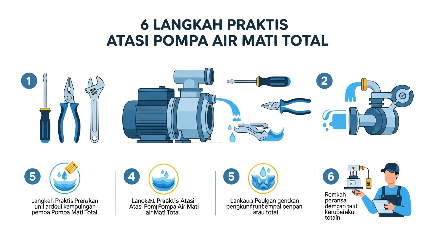6 Langkah Praktis Atasi Pompa Air Mati Total