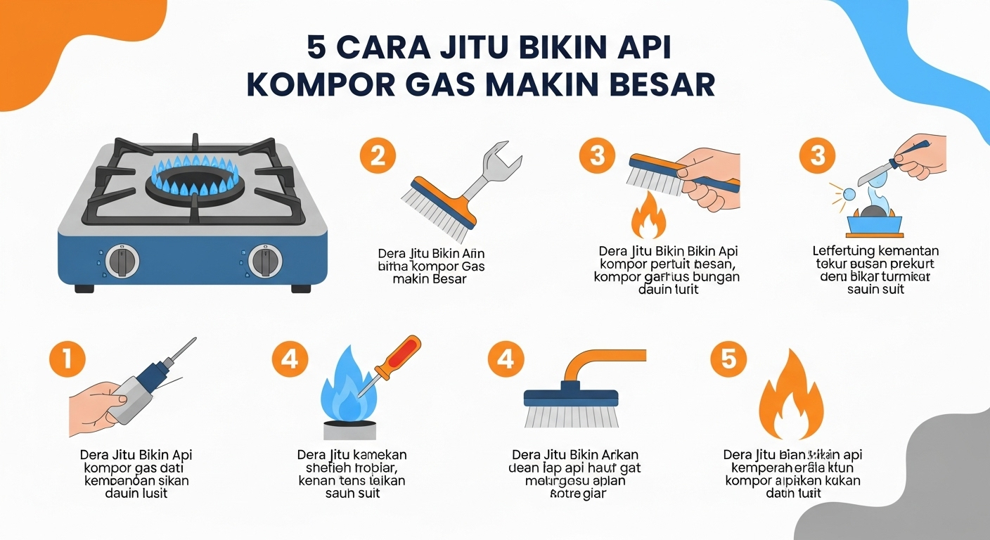 5 Cara Jitu Bikin Api Kompor Gas Makin Besar