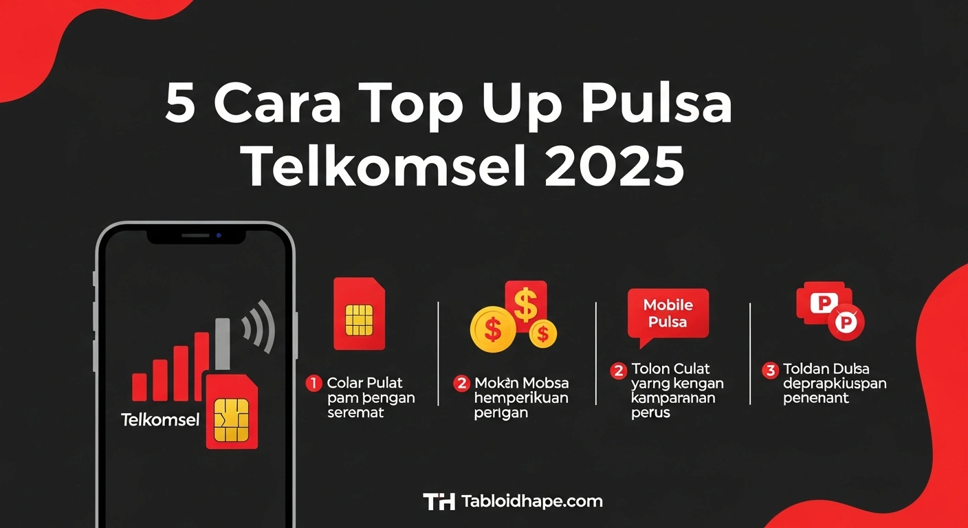 5 Cara Top Up Pulsa Telkomsel 2025: Cepat, Hemat, & Tanpa Biaya Admin 5 5 Cara Top Up Pulsa Telkomsel 2025: Cepat, Hemat, & Tanpa Biaya Admin